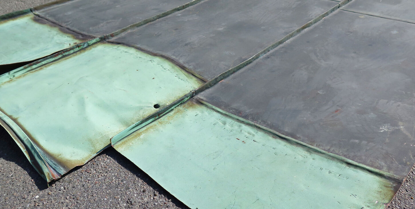 Kobberplade 140 - 230 cm, uensartede