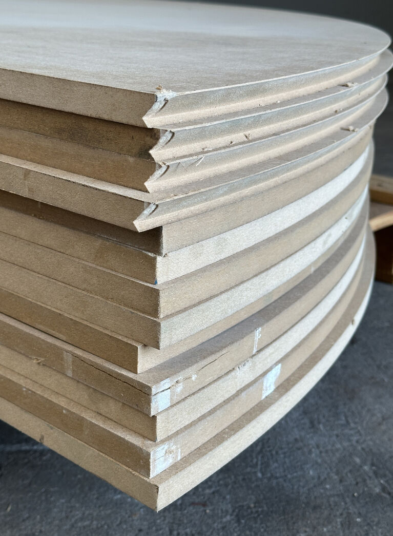 Halvrunde MDF plader
