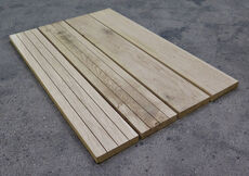 Egetræs terrassebrædder m/riller - 30x160x1000mm