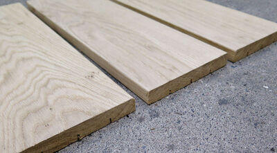 Egetræs terrassebrædder - 21x145x445mm Egetræs terrassebrædder - 21x145x445mm