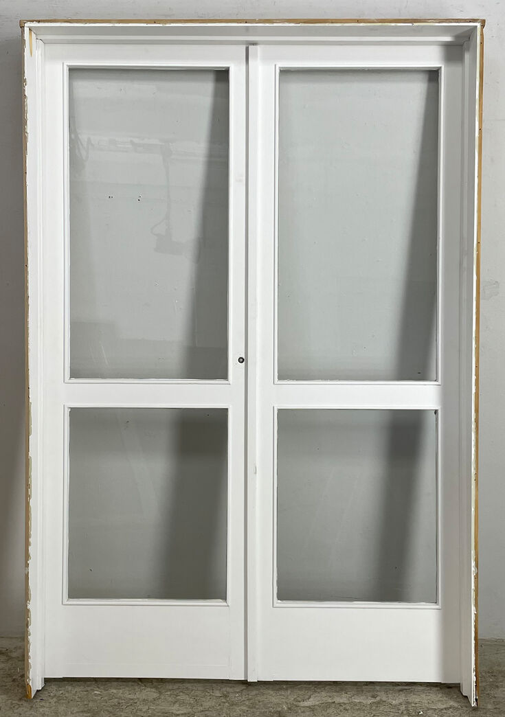 Dobbeltdør med glas og karm