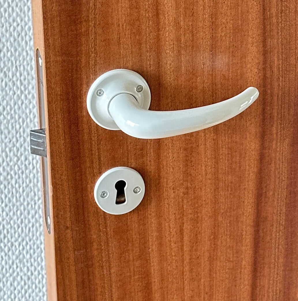 Mahognifineret dør med karm M8