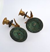 Lysestage væghængt. Svane. Bronze og messing, vintage.