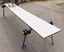 Stålbordplade med vask - længde 470 cm