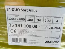 Isover 34 DUO sort Vlies 4 pakker