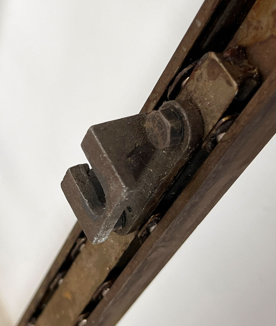 Fransk skydedør med skinne