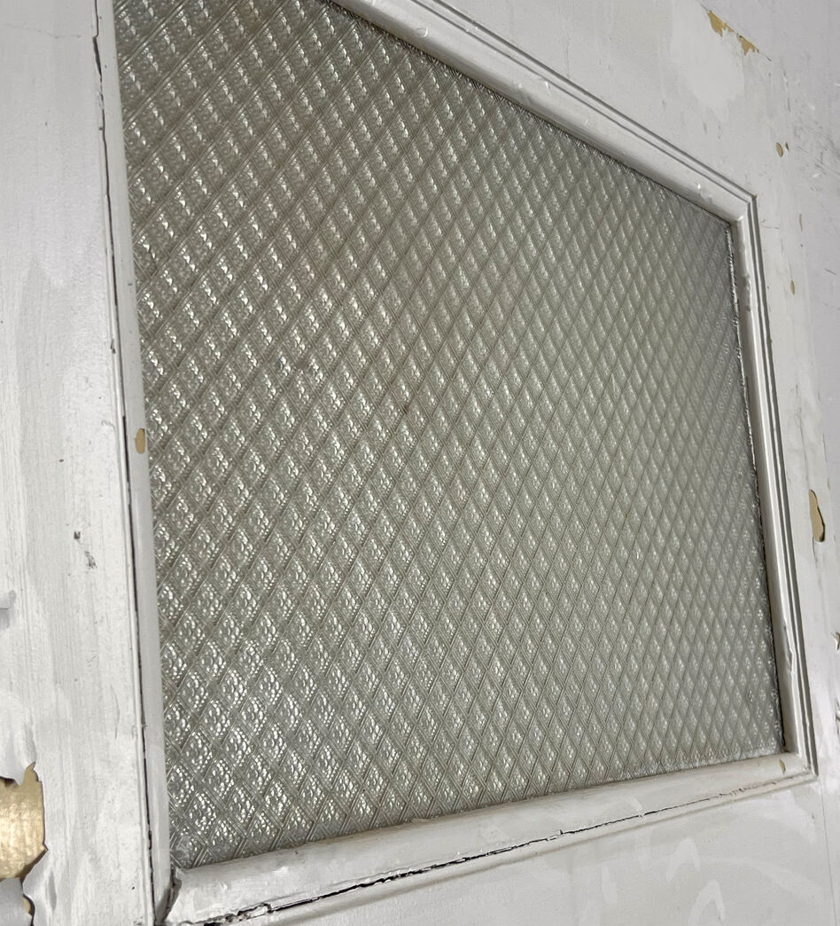 Fyldningsdør med glas, uden karm