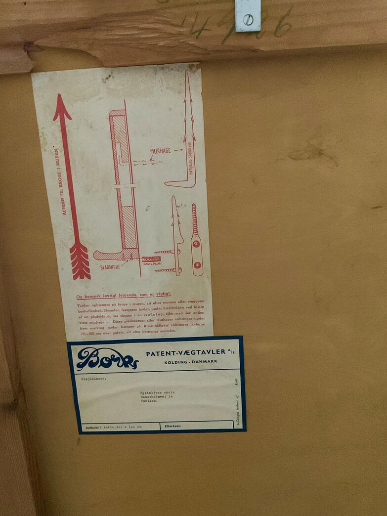 Gammel skoletavle 400x100 cm