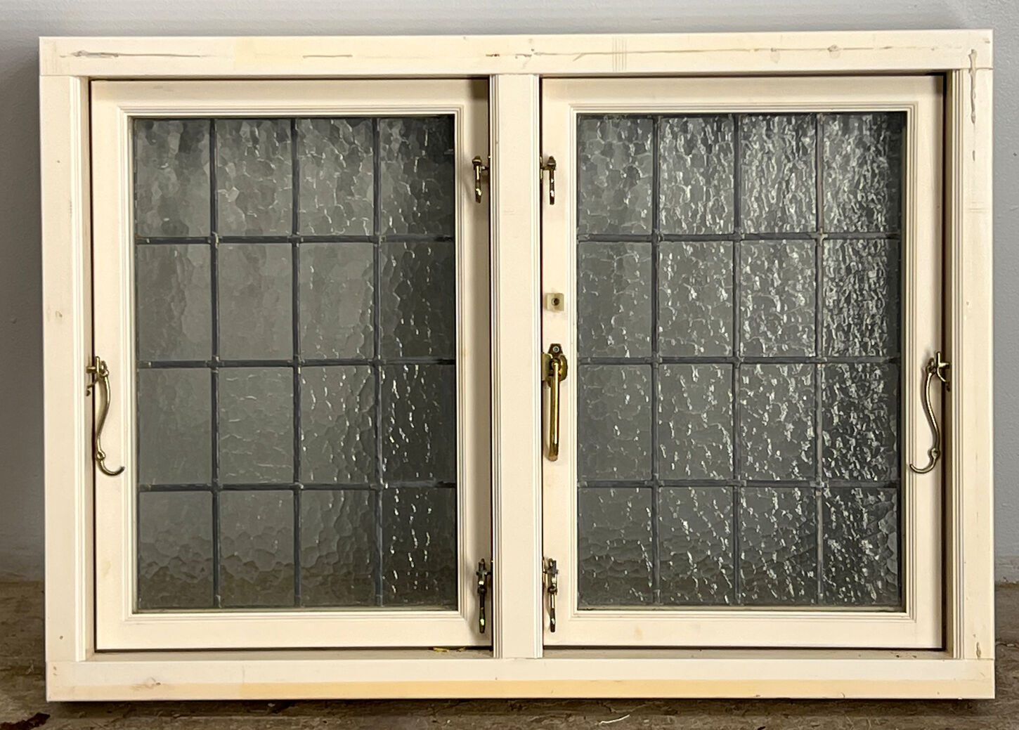 Blyindfattet vindue med koblede rammer Blyindfattet vindue med koblede rammer