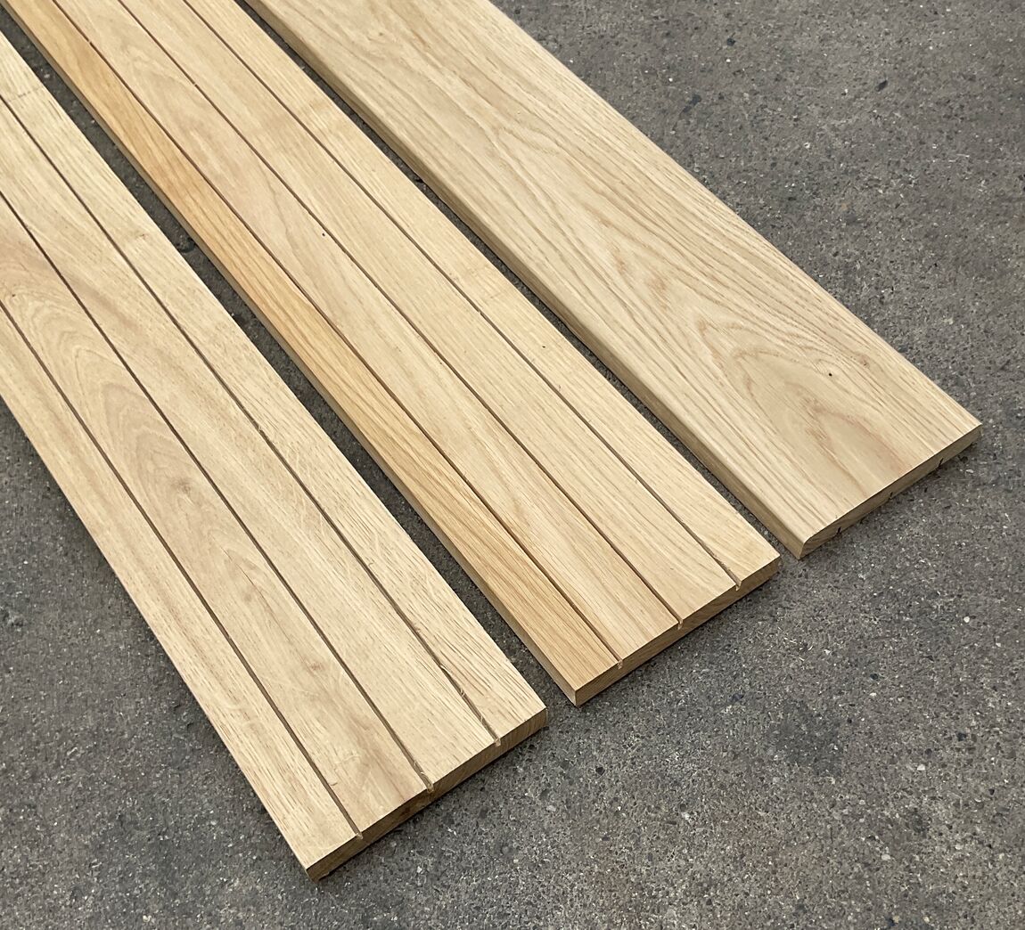 Egetræs terrassebrædder- 10 m2 samlet parti Egetræs terrassebrædder- 10 m2 samlet parti