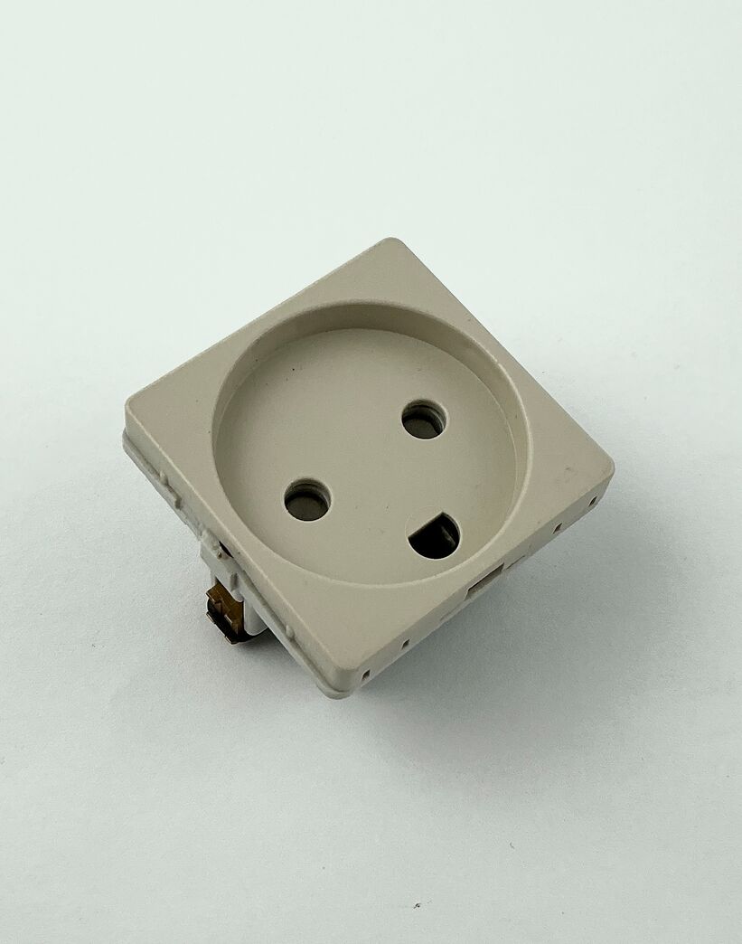 LK Fuga Stikkontakt m/jord 1 modul - grå