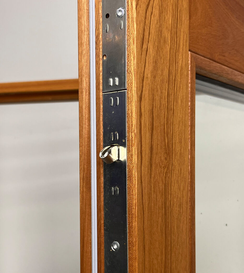 Dobbelt terrassedør i mahogni