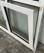 Plast 2-fags vindue med dreje kip og fast karm