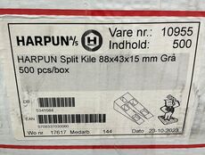 Harpun splitkile m/slids Grå 15mm 500 stk