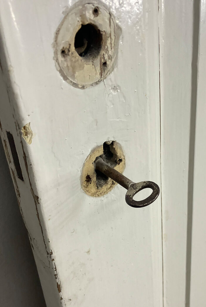 Fyldningsdør med glas - I karm