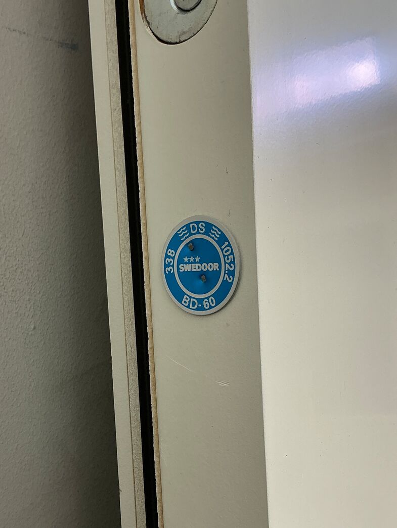 BD60 dobbelt branddør uden karm