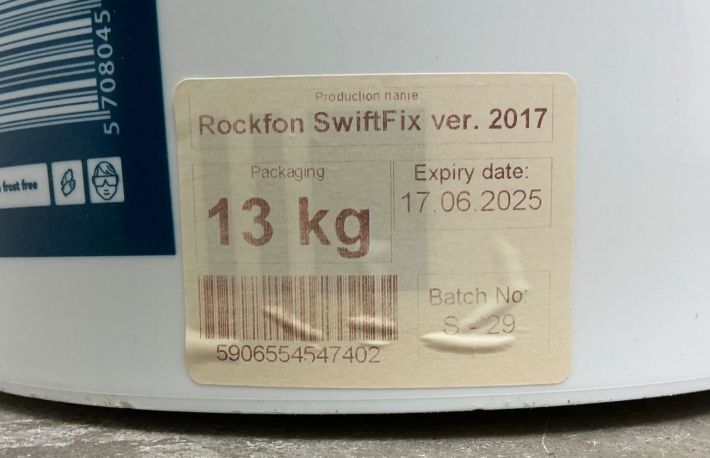 1 sp. Rockfon Swiftfix Lim 13kg/10L