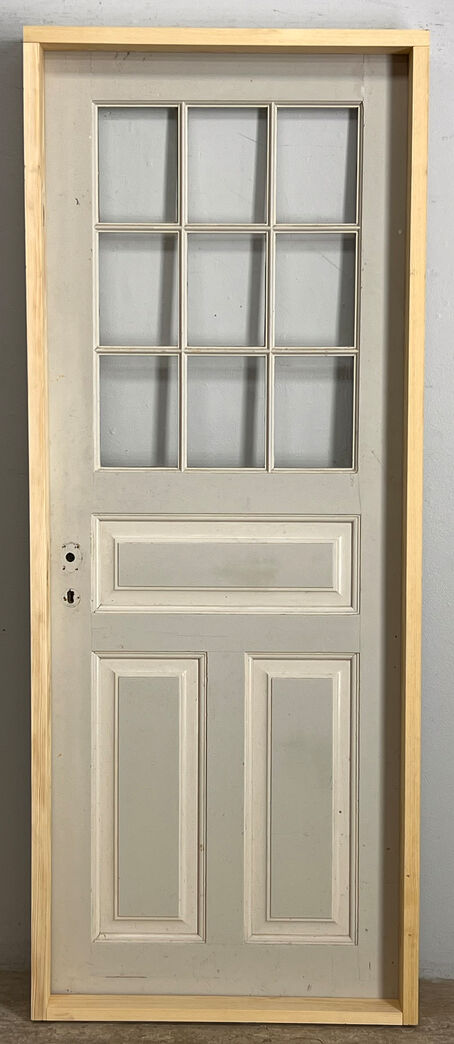 Fyldningsdør med glas og karm