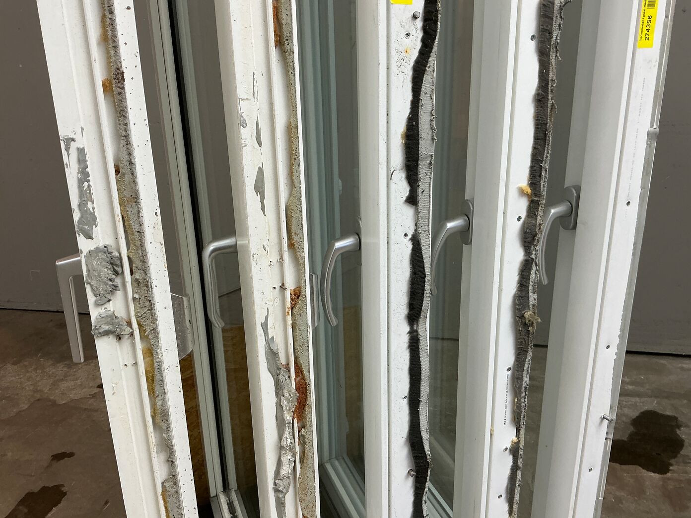 Terrassedør i plast med fuldt glasparti hh.