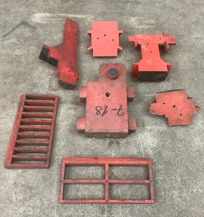 7 stk. støbeform fra Holbæk Jernstøberi