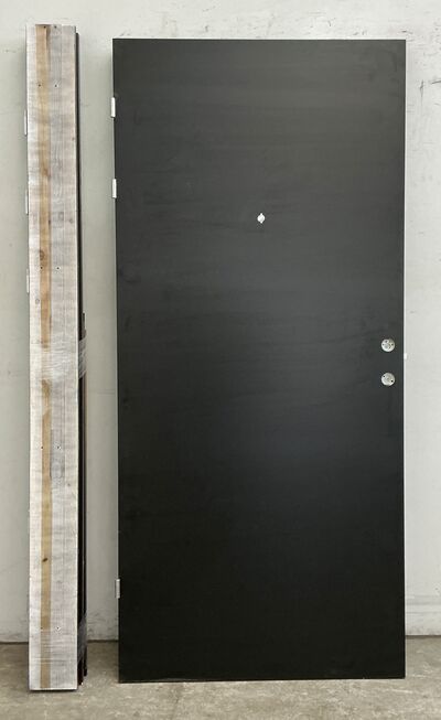 Sort BD30/db35 brand-/lyddør M10 m/karm vh.