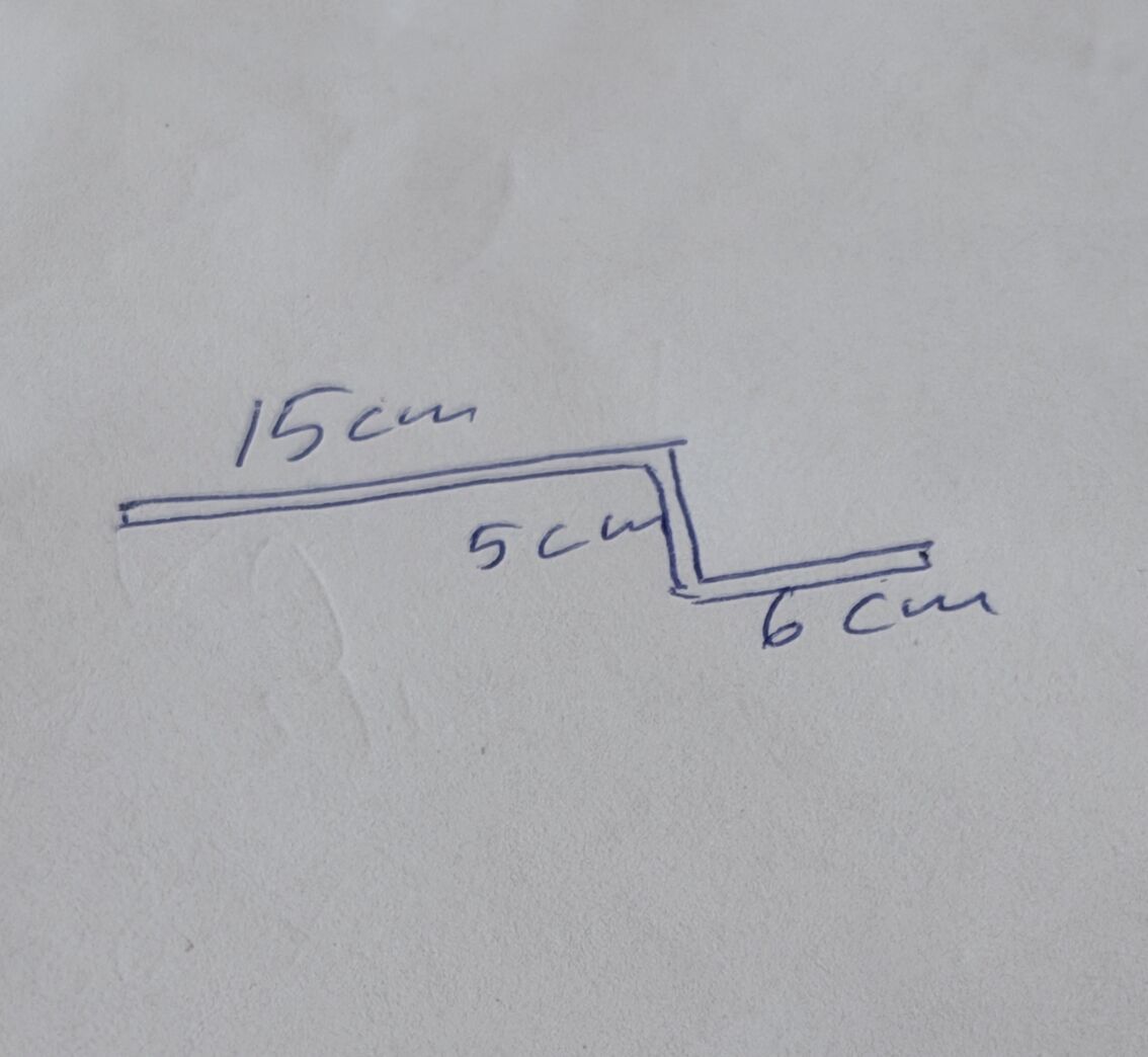 Kraftig stålprofil 2000 mm