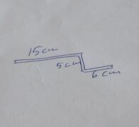 Kraftig stålprofil 2000 mm