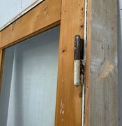 Afsyret fyldningsdør 86 cm med glas og karm