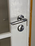 Fyldningsdør med glas og karm