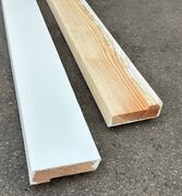 210 stk Samlet parti hvide indfatninger 21x68x4200 mm