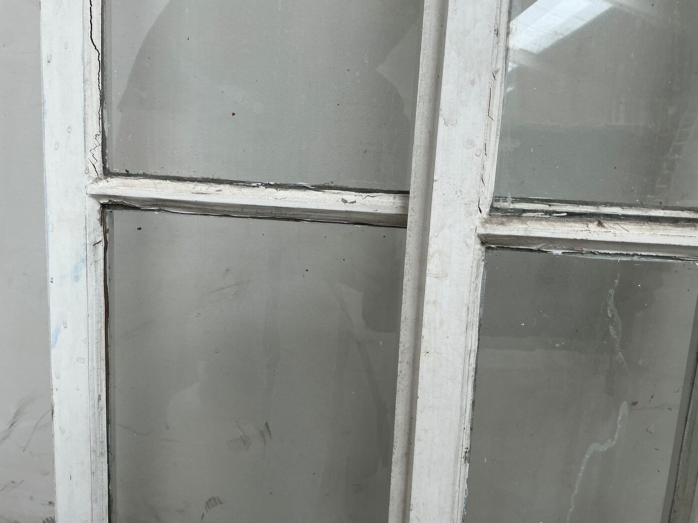 9 stk samlet - Forsatsvinduer med sprosser u/ramme