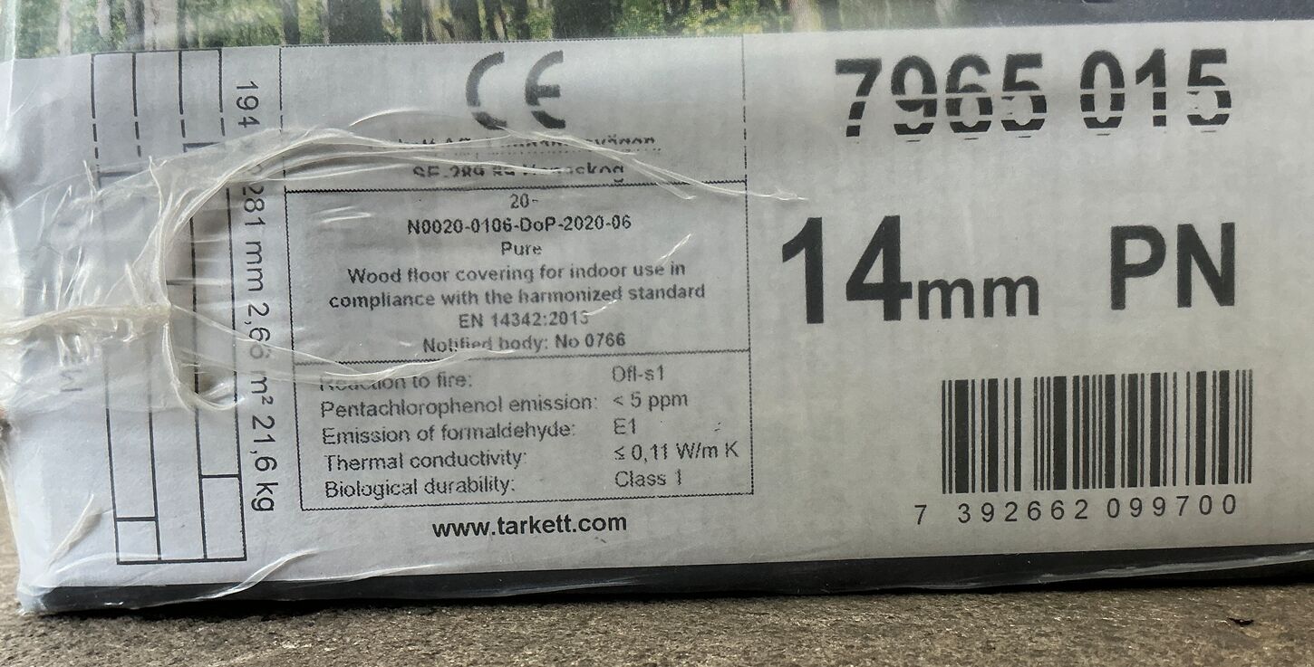 3 pk./8 m2 Tarkett Pure Ash Contrast TreS