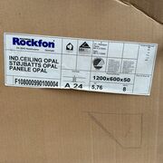 5,76 m2 Rockfon Opal akustikloftplader 1200 x 600 x 50 mm.