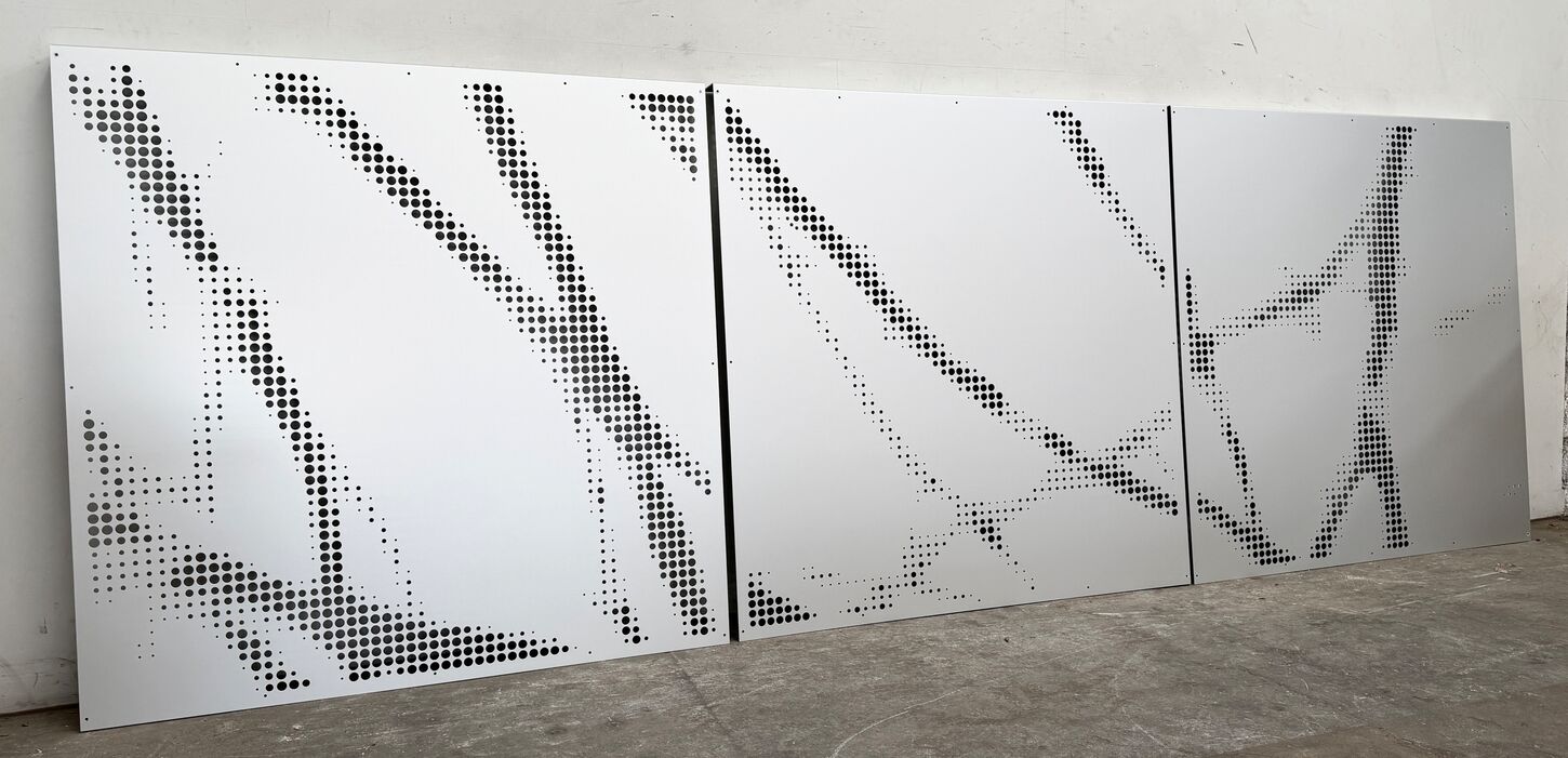 Aluminiumsplade med hulmønster 1200x1195 mm