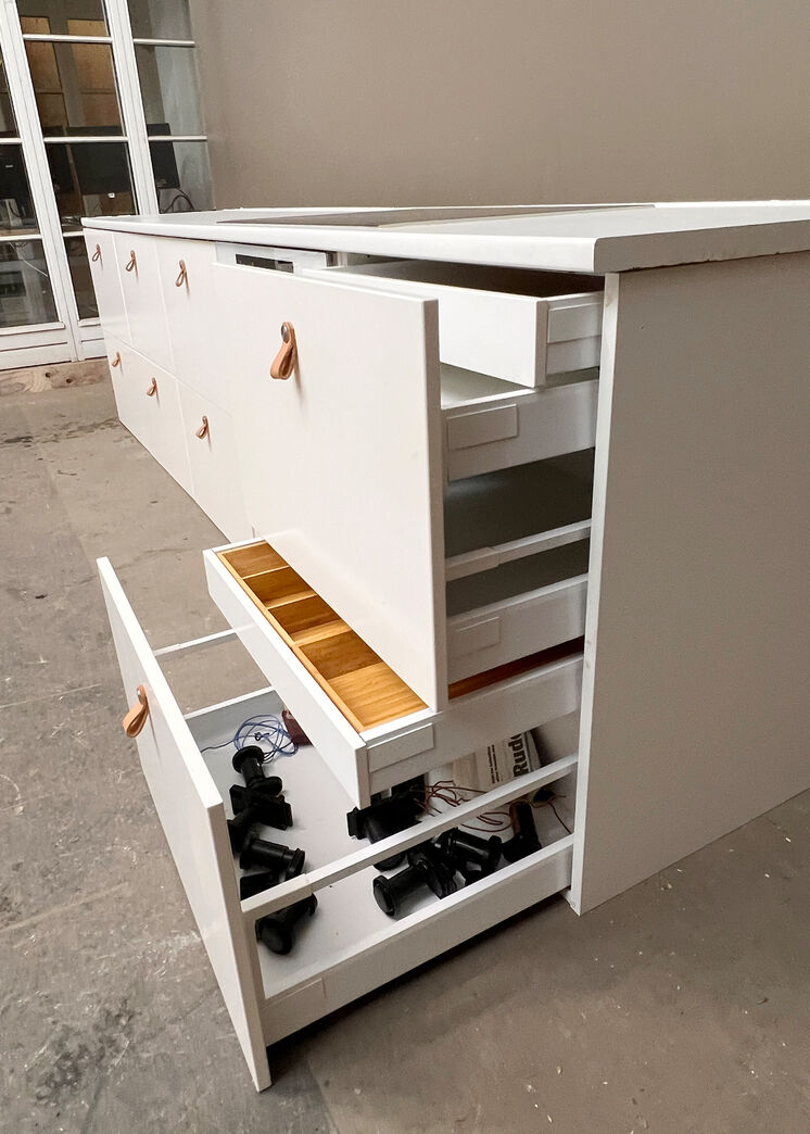Ikea køkken med corianplade