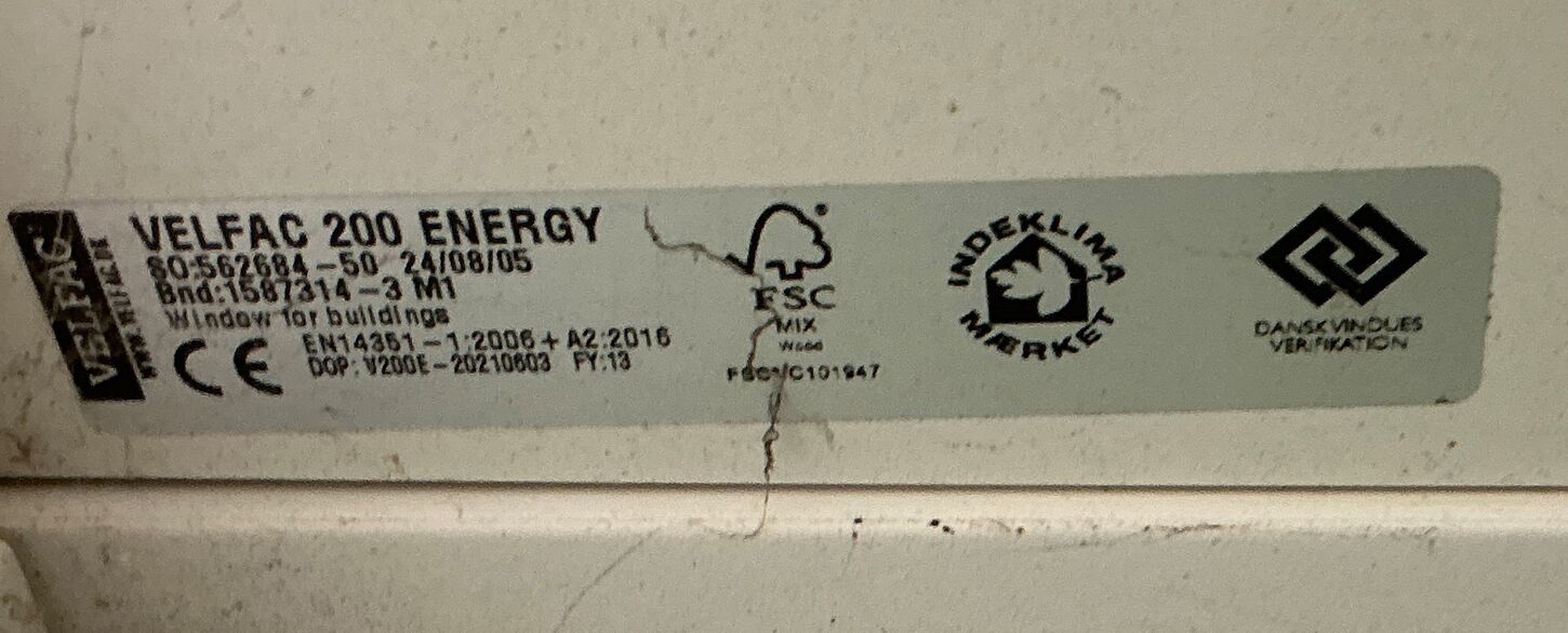 Energivindue med sikkerhedsglas