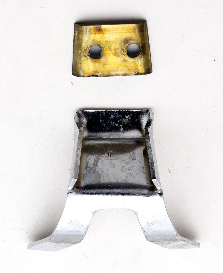 Dobbeltknage i forkromet messing