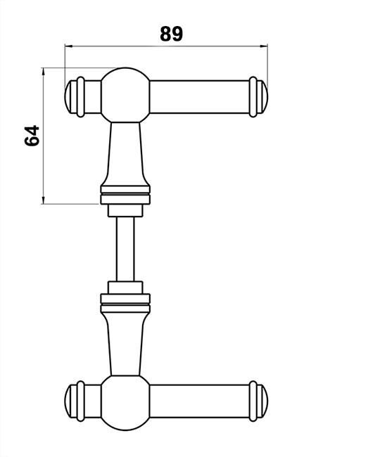 Krydsgreb til ny dør - 89 mm.