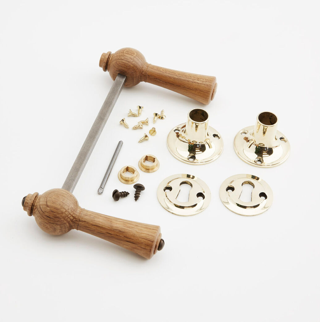 Trægreb til ny dør - Knebelgreb i eg