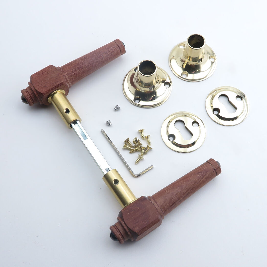 Trægreb til gammel dør - spidsgreb i bubinga