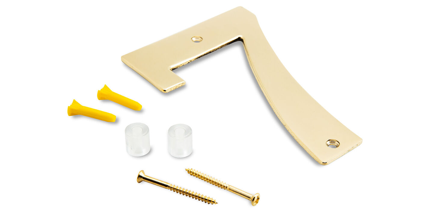 Husnummer i poleret messing - 7