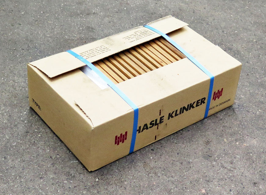 Aflang gul Hasle klinke, 9,5x19,5cm Aflang gul Hasle klinke, 9,5x19,5cm