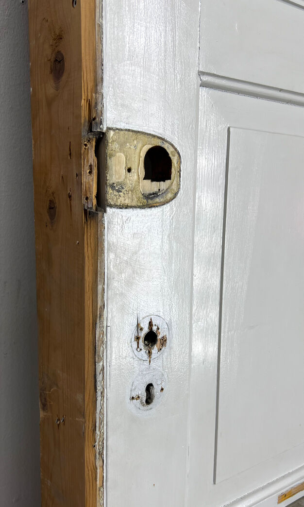 Fyldningsdør med glas og karm