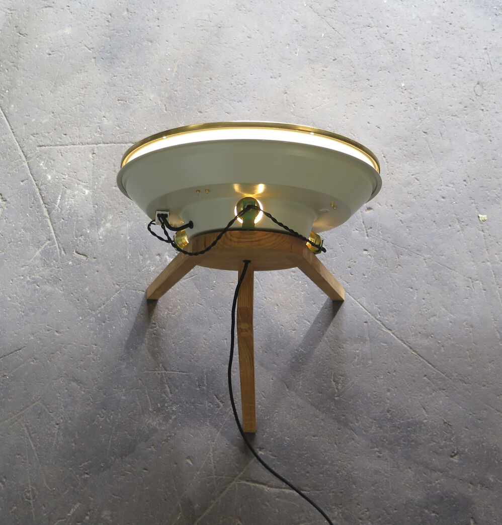 Upcyclet Munkegaardslampe - Grå