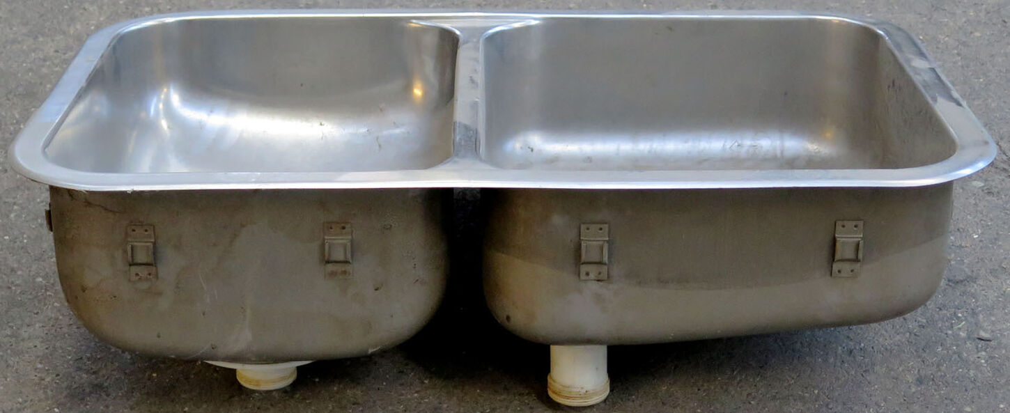 Dobbelt stålvask 71x46 cm