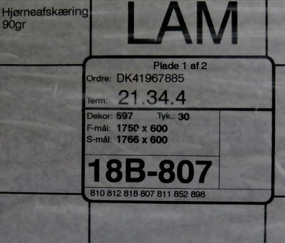 Laminat bordplade fra HTH