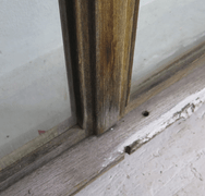 Stor Teak og glas skabsfront - 282 cm