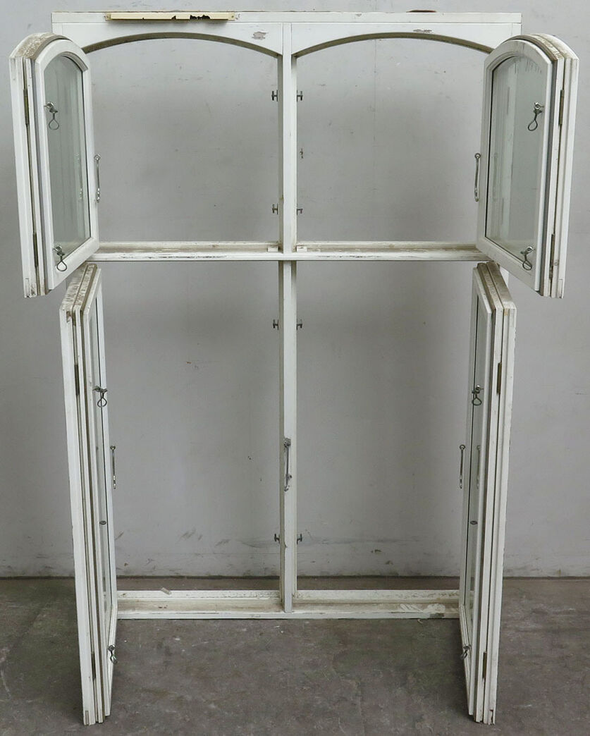 Sprossevindue med koblet ramme