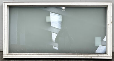 Træ alu vindue fra Idealcombi med matteret glas