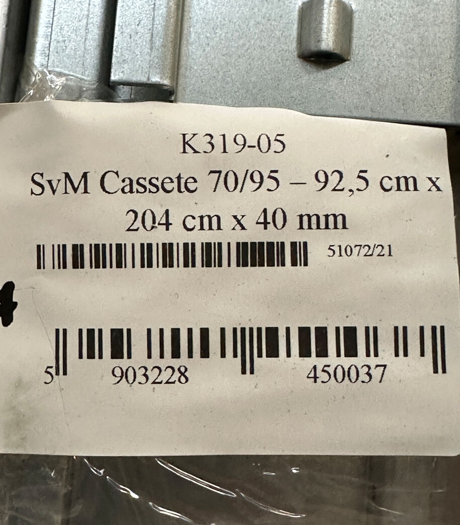 Skydevægselement karmmål 1873x2097 mm